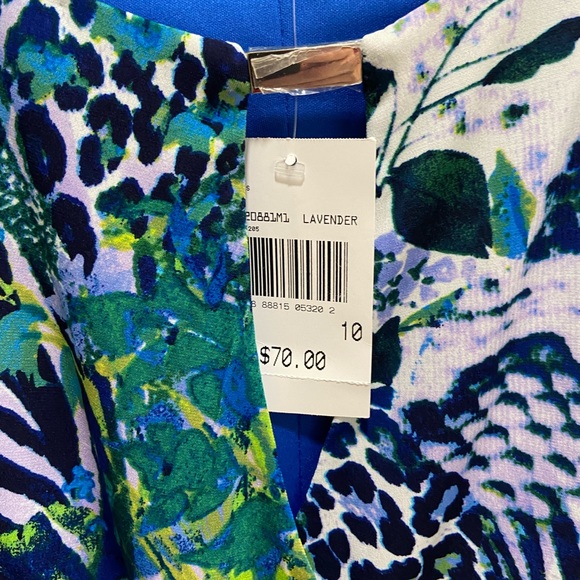 Sleeveless dress with metal detail at neckline-size 10 - Picture 2 of 5